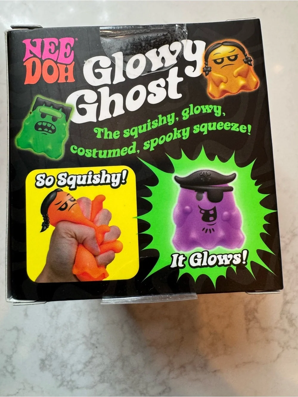 Glowy Ghost Kids Toy - Green Glow-in-the-Dark Figure